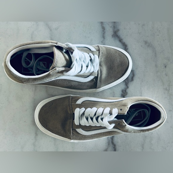 Vans Unisex Old Skool Heiq Eco Boost Beige and White Sneakers - Picture 2 of 13